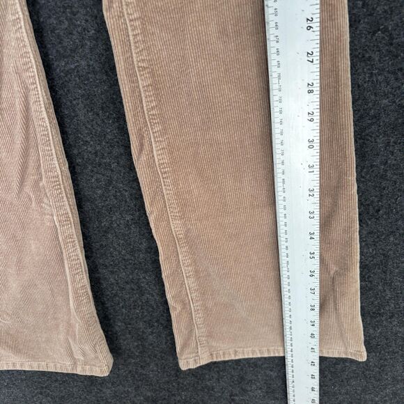 Good American Classic Slim Pants Women's 6/28 Beige Corduroy Bootcut Flare - Picture 5 of 12